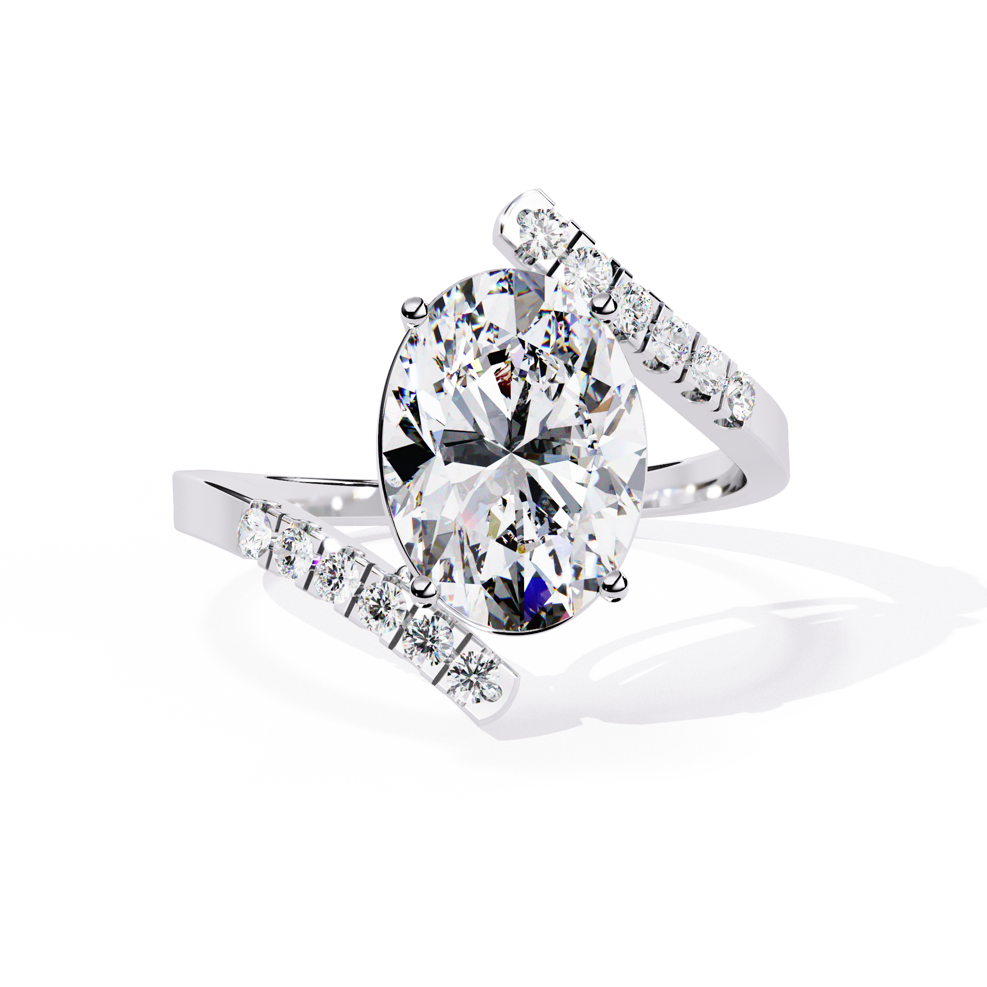 Solitairekart 2.41ct Oval Cut Halo Natural Diamond Ring-H Color, VS1 Clarity